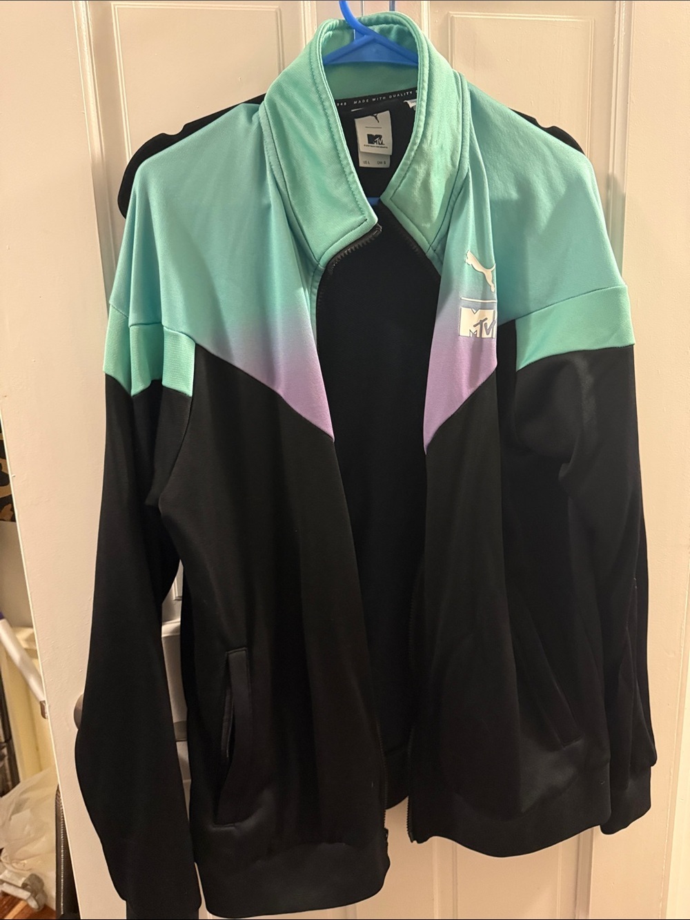 Puma Black Mint & Lavender Lightweight Track Jacket
